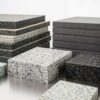 Bloques y láminas de espuma aglutinada de poliuretano de alta densidad para absorción de impactos, control de vibraciones y aplicaciones industriales.